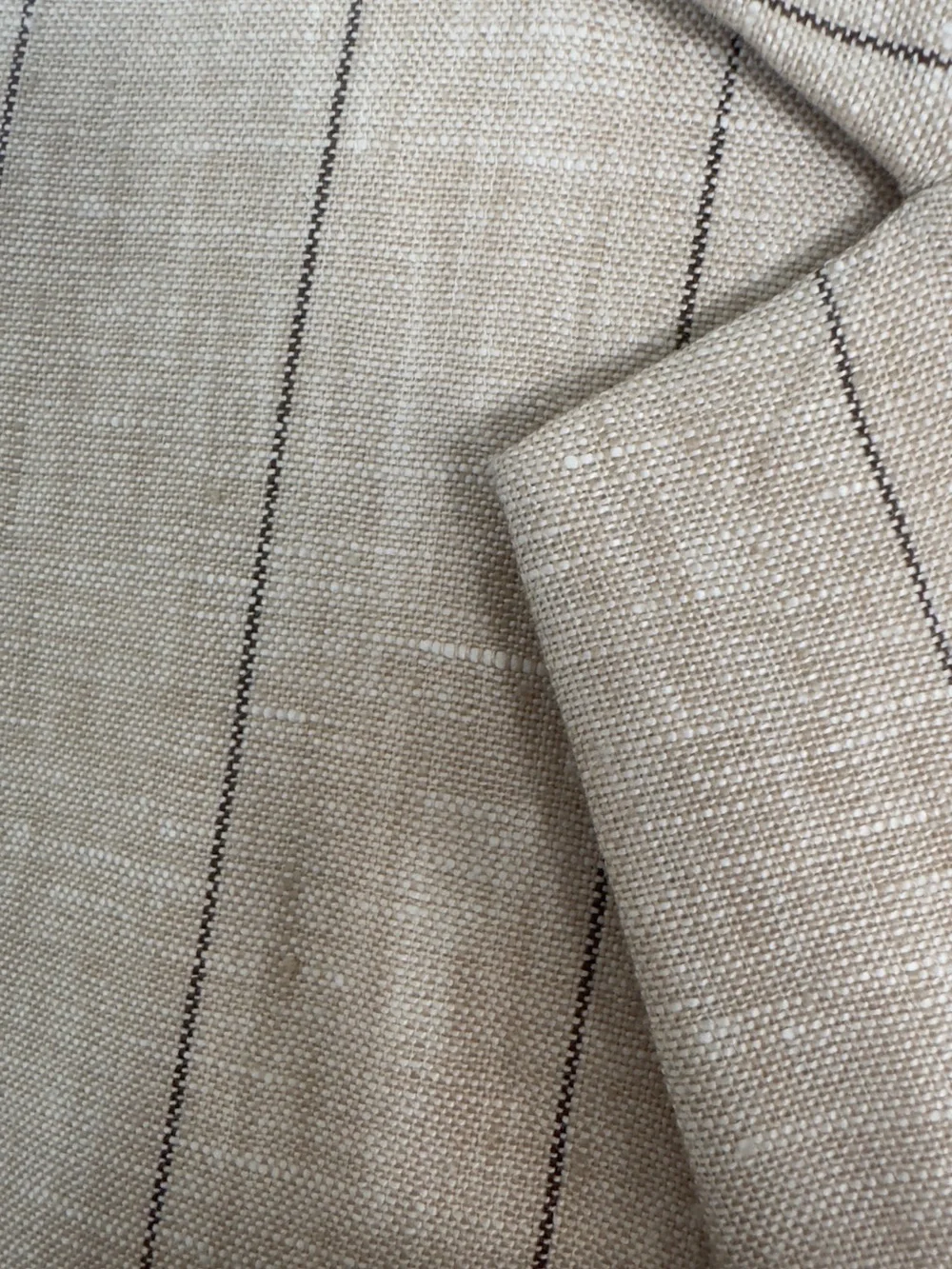 NWT H&M Premium 100% Linen Blazer Sport Coat Tan Beige Pinstripe 44R Men’s